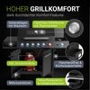 JUSKYS® Gasgrill Tennessee 6+1 – Grillwagen mit 6 Edelstahlbrennern, Seitenkocher, Gusseisenrosten, Glasdeckel mit Thermometer, LED-Knöpfen & Abdeckung Bild 3