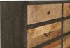 Sideboard ERIK - Mangoholz Mehrfarbig 84 x 40 x 135 cm | Schrank Flur Schlafzimmer Kommode Bild 2