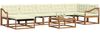 vidaXL Outdoor-Sofagarnitur 22 pcs Natur und Creme Massivholz Akazie 3369705 Bild 3