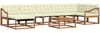vidaXL Outdoor-Sofagarnitur 22 pcs Natur und Creme Massivholz Akazie 3369705 Bild 2