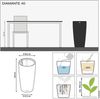 LECHUZA-Pflanzgefäß DIAMANTE Premium Schwarz Matt | Pflanzsäule mit Bewässerungssystem, Wasserstandsanzeiger und Pflanzeinsatz | matte Oberfläche | Ø 40 x 75 cm | 15702 Bild 4