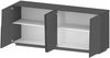 Dmora Kommode Arda, Wohnzimmer-Buffet, modernes Wohnzimmer-Kommode mit 4 Türen, 200x44x86 cm, Anthrazit Bild 5