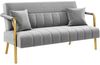 Yaheetech Sofa 1/2-Sitzer Polstersofa, Loveseat fürs Wohnzimmer, mit 2 Lendenkissen Bild 4