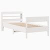 vidaXL Massivholzbett ohne Matratze Weiß 75x190 cm Kiefernholz 3306952 Bild 3
