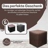 Best for Home Sitzhocker Cube Pouf – Stilvoller Samt Hocker & Fußhocker (verschiedene Farben), Handwerksqualität,TOP Preis-Leistungs-Verhältnis Bild 4