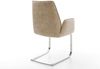 Freischwinger Zoa-Flex Mikrofaser Beige Vintage Freischwinger flach Edelstahl Taschenfederkern Bild 5