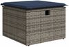 vidaXL 9-teiliges Gartensofa-Set mit Kissen, grau, Polyrattan 3274871 Bild 5