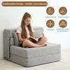 BlingBin Schlafsofa 3 in 1 klappbares Bodensofa Klappmatratze Schaumstoff extra dick 15cm, 210B x 80T x 15H cm 1 Teile, in Matratze umwandelbar, mit 2 Kissen Bild 2