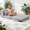 BlingBin Schlafsofa 3 in 1 klappbares Bodensofa Klappmatratze Schaumstoff extra dick 15cm, 210B x 80T x 15H cm 1 Teile, in Matratze umwandelbar, mit 2 Kissen Bild 5
