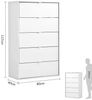 mokebo Sideboard Die Stilvolle (mit 5 Schubladen), Nachttisch, Highboard, Anrichte oder Kommode in Weiß Bild 4