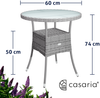 CASARIA® Polyrattan Balkontisch Beistelltisch Rund Ø 60cm Grau Bild 3