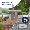 CASARIA® Polyrattan Balkontisch Beistelltisch Rund Ø 60cm Grau Bild 4