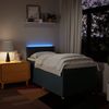 vidaXL Boxspringbett mit Matratze Blau 90x200 cm Stoff 3288869 Bild 5