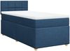 vidaXL Boxspringbett mit Matratze Blau 90x200 cm Stoff 3288869 Bild 3