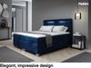 MEBLINI Boxspringbett Elektrisch ASPERO 160x200 cm mit Bettkasten und LED – H3/Blau Samt Polsterbett - Doppelbett mit Toppers & Taschenfederkern-Matratzen Bild 2