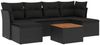 vidaXL 7-tlg. Garten-Sofagarnitur mit Kissen Schwarz Poly Rattan 3223766 Bild 2