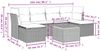 vidaXL 7-tlg. Garten-Sofagarnitur mit Kissen Schwarz Poly Rattan 3223766 Bild 3