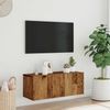 vidaXL TV-Wandschrank Altholz-Optik 80x30x30 cm Holzwerkstoff 856016 Bild 3