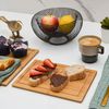 6er Set: Frühstücksbrettchen Holz 22x15 Brotzeitbretter Kleine Schneidebretter Bild 2
