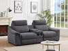 Vente-unique - VERETO Sofa Stoff Grau - B 99 cm x H 96 cm x L 234 cm Bild 2