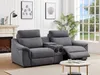 Vente-unique - VERETO Sofa Stoff Grau - B 99 cm x H 96 cm x L 234 cm Bild 5