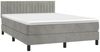 vidaXL Boxspringbett mit Matratze Hellgrau 140x190 cm Samt 3141419 Bild 3
