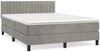 vidaXL Boxspringbett mit Matratze Hellgrau 140x190 cm Samt 3141419 Bild 2