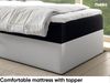 MEBLINI Kinderbett mit Bettkasten GARETH 1 90x200 Rechts – H3/Schwarz Samt Gepolstert Einzelbett mit Matratze - Polsterbett mit Stauraum - Bett mit Kopfteil – Stauraumbett Bild 4
