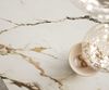 Esstisch Edge 200-300x100 Keramik Calacatta Luxe Weiß-Gold-Grau Wave Edelstahl ausziehbar Bild 3