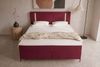 Boxspringbett Titan - Samtstoff - bordeaux - 180x200 cm Bild 4