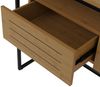 Konsolentisch HWC-P46, Telefontisch Beistelltisch Ablagetisch, Schublade Metall MDF Melamin 80x120x40cm ~ Bambus-Optik Bild 5