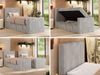 Bett mit Matratze, Boxspringbhett TILIANO DUO 90, Einzelbett 90 x 200 cm, Multipocket-Matratze 7-Zonen-Taschenfederkern - Hellgrau Cordstoff - H4 - Links - Topper T25 Bild 2