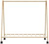 vidaXL Kleiderständer mit Ablagen und Rollen 106x34x106,5 cm Bambus 4008903 Bild 4
