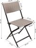 BRUBAKER Campingstuhl Toskana - Polyrattan Klappstuhl wetterfest und robust (Balkonstuhl klappbar, 4 St), Camping Stuhl für Garten Balkon Terrasse - Gartenstuhl - Grau Braun Bild 2