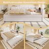 Daybett, 140*200cm Tagesbett, Schlafsofa, Bett mit Lattenrost ohne Matratze, mit Nachttischlampe, mit multifunktionalem Ausziehbett, USB-Anschluss, Typ-C, Komfortmaterial, Vliesimitat, Weiß Bild 2