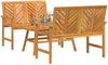 vidaXL Garten-Lounge-Set 3 pcs Braun Massivholz Akazie 3154128 Bild 3