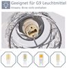 Nettlife Pendelleuchte Esszimmer Kristall Glas G9 Modern Hängeleuchte 120CM, Höhenverstellbar, LED wechselbar, Esstischlampe für Schlafzimmer Esszimmer Bar Bild 4