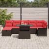 vidaXL Garten-Sofa-Set mit Kissen mit Speicher 8 pcs Braun Poly Rattan 3359691 Bild 3
