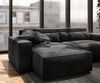 Ecksofa Sirpio 230x155 cm Mikrofaser Schwarz Recamiere variabel Bild 5