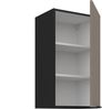 Küchen Hängeschrank 40 cm ARIA Sandgrau ultra matt + Schwarz matt, hochwertige Fronten mit Anti Fingerprint Beschichtung Küchenzeile Küchenblock Bild 3
