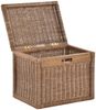 Krines Home Aufbewahrungskorb Hoher Korb mit Deckel Rattan geflochten Regalkorb Aufbewahrungsbox Bild 3