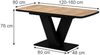 Esstisch Fenaro Goldkraft Eiche/Schwarz 120 x 80 cm ausziehbar Vicco Bild 2