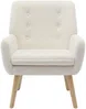 Vente-unique - SERINO Sessel Stoff Weiß - B 68 cm x H 79 cm x L 65 cm Bild 2