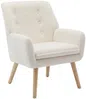 Vente-unique - SERINO Sessel Stoff Weiß - B 68 cm x H 79 cm x L 65 cm Bild 3