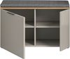 Home affaire Sitzbank EDIL, Breite 80cm, 2 Türen, 4 Fächer, inkl. Sitzkissen (2-St, moderne Farbkombination, Platz für ca. 6 Paar Schuhe), Garderobenbank, Bank, Flurbank, Schuhbank, Dielenbank Bild 4