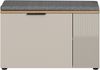 Home affaire Sitzbank EDIL, Breite 80cm, 2 Türen, 4 Fächer, inkl. Sitzkissen (2-St, moderne Farbkombination, Platz für ca. 6 Paar Schuhe), Garderobenbank, Bank, Flurbank, Schuhbank, Dielenbank Bild 3