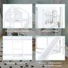 Etagenbett, Kinderbett, Mit Kinderrutsche, Mit Dach und Fenster, mit Fallschutzgitter, mit dreistufiger Leiter, Kiefer+MDF, Weiß, 90x200cm Bild 5