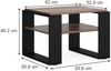 Couchtisch Helm Antikholz 65.6 x 55.8 cm mit Ablage Vicco Bild 3