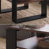 Couchtisch Helm Antikholz 65.6 x 55.8 cm mit Ablage Vicco Bild 5