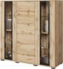 Home affaire Highboard Caro, modernes Design mit Glaseinsätzen, Breite 120 cm (1 St), grifflose Fronten mit Push-to-Open, höhenverstellbare Einlegeböden Bild 2